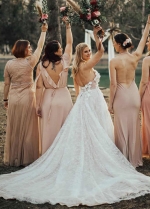 A Line Lace Wedding Dresses