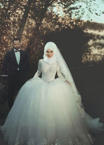 Long Sleeve Bridal Wedding Gown Muslim Wedding Dresses 2023 B238 - China  Wedding Dresses and Dress price | Made-in-China.com