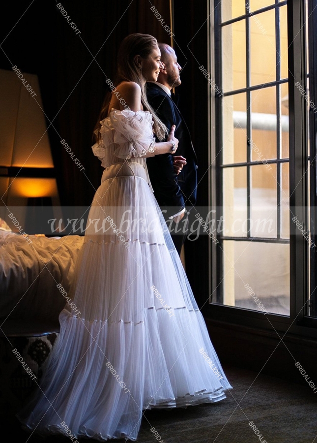 Bohemian Wedding Dresses Ruffles Sleeve Vestido De noivas