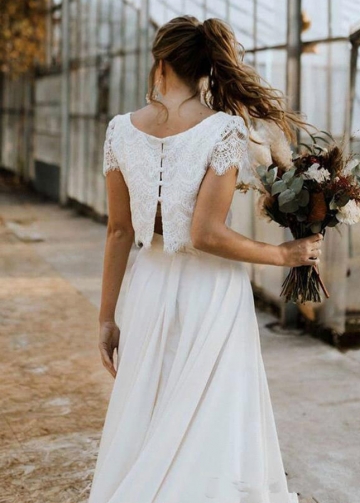 Bohemian Two Piece Wedding Dresses