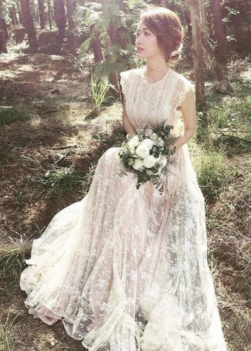 Bohemian Wedding Dress Fairy Lace Beach Summer robe de soiree Spain France Wedding Gowns