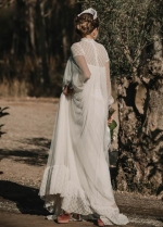 Bohemian Wedding Dresses Loose Long Sleeve Pregnant Bridal Gowns Fairy Vestido de Noivas Beach Gowns