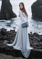 Chiffon Wide Sleeve Wedding Dresses Beach Boho Bridal Gowns Lace Edge Elegance Robe de soiree