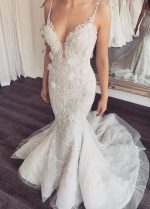 Couture Luxury Mermaid Wedding Dresses with Detachable Train
