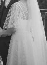 Dots Tulle Floor Length Vintage Wedding Dresses