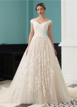 Elegant Wedding Dresses with Off-the-shoulder Neckline