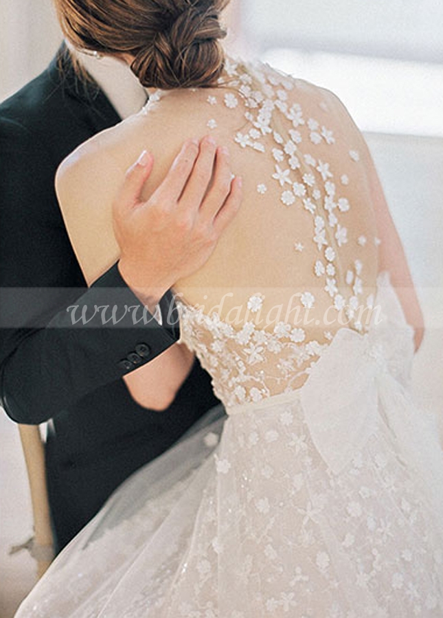 Fairy Dreamy Romantic Bridal Gowns A Line Vestido de Noivas