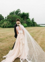 Lace Illusion Chiffon Wedding Gowns 2022