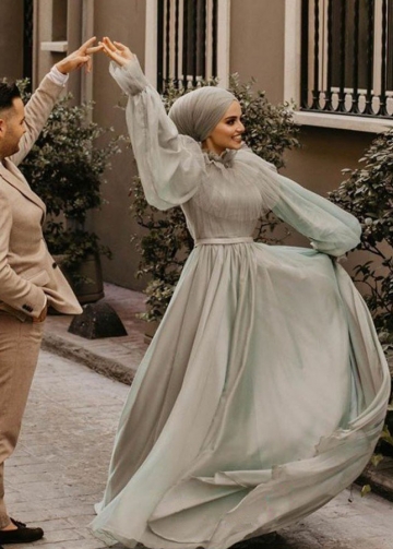 Hijab Dress Evening Dress Bridesmaid Nikah Dress Muslim Wedding Islamic Dress Elegant Dress Long Dress Long Sleeves Wedding Dress