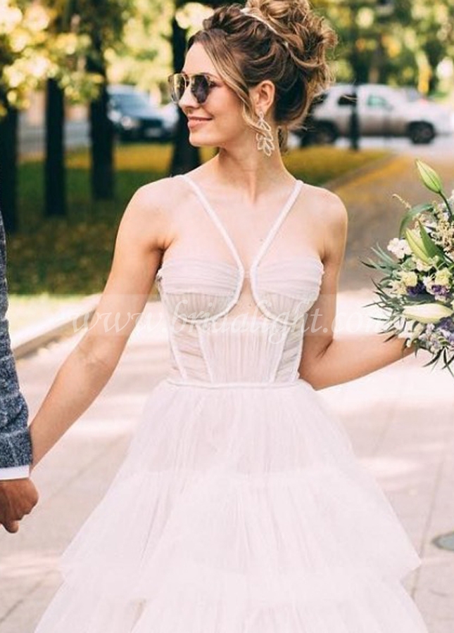 Multi-Layered Skirt Sexy Princess Wedding Dresses 2022