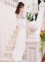 Mermaid Style Wedding Dress Long Lace Sleeves Bridal Dress Country Robe De Mariee