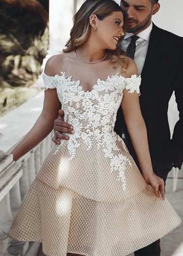renere Personligt Såvel Short Wedding Dresses, Cute Short Bridal Gowns - Bridalight.com