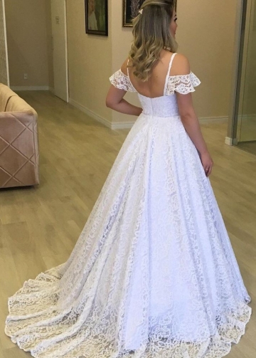 Princess Lace Dress for Bride Off-the-shoulder vestido de novia