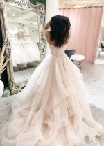 Ruching Sweetheart Tulle Bride Dresses with Jewellery Belt