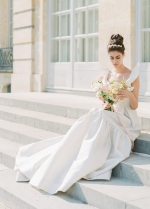 Ruffles Sleeve A Line Wedding Dresses Simple Satin Elegant Bridal Gowns V-Neck Bridal Gowns Vintage Robe de soriee