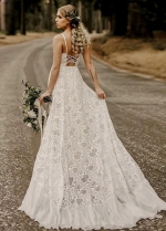 Romantic Bridal Gowns Champagne lining Chic Noivas