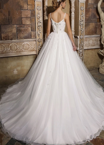 Sweet Beaded Appliqued Tulle Princess Ball Gown Dress