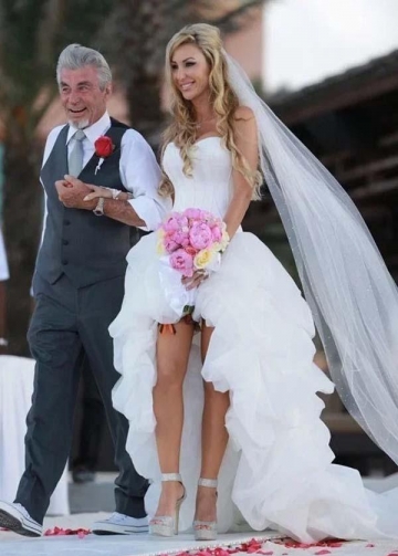 Strapless High Low Bridal Dresses for Beach Weddings