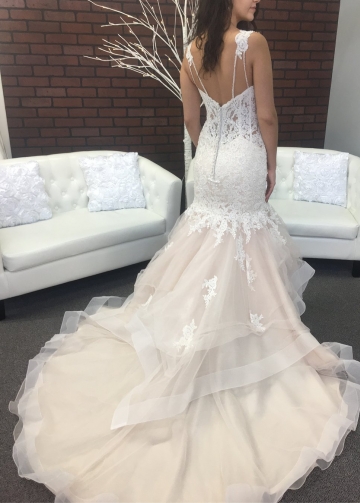 Beaded Lace Mermaid Wedding Dresses with Double Straps