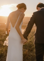 Sheath Bridal Gowns With Romantic Shawl Cape